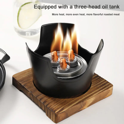 Japanischer Ein-Personen-Backofen, abnehmbarer japanischer Spirituskocher, tragbarer Mini-Grillherd, japanischer rauchfreier Spirituskocher
