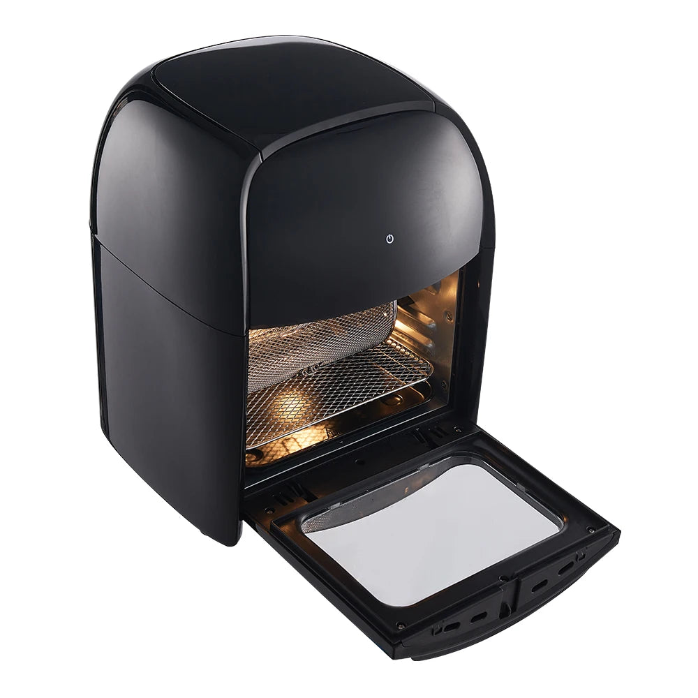 KOMORE 12L Air Fryer with Rotisserie Basket & Memory Function &60 Minutes Timer & 80°C-200°C Adjustable Temperature