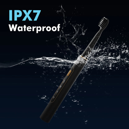 Sejoy Electric Toothbrush for Adults IPX7 Waterproof DuPont Brush Head USB Rechargeable High Frequency Cleaning 3 Cleaning Modes