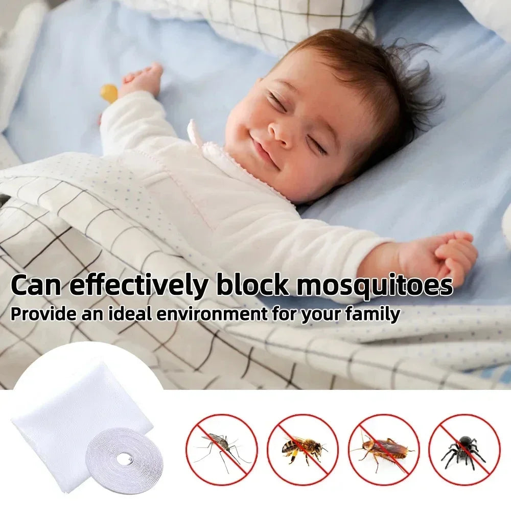 DIY Mosquito Net Self-adhesive Indoor Anti-insect Fly Screen Curtains Window Net Protections Mesh Home Textile Bed Garden
