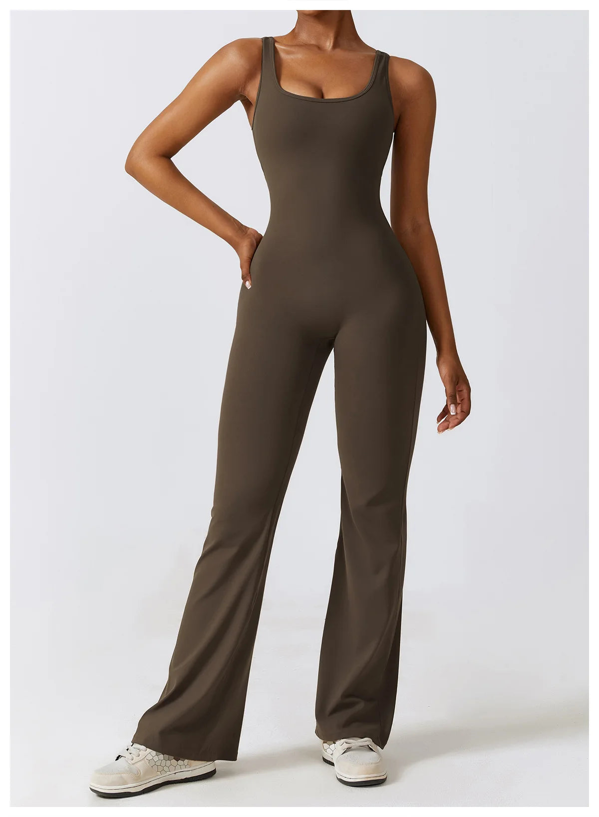 Women's Sexy Yoga Jumpsuit - One Piece Workout Tracksuit with Push Up Support