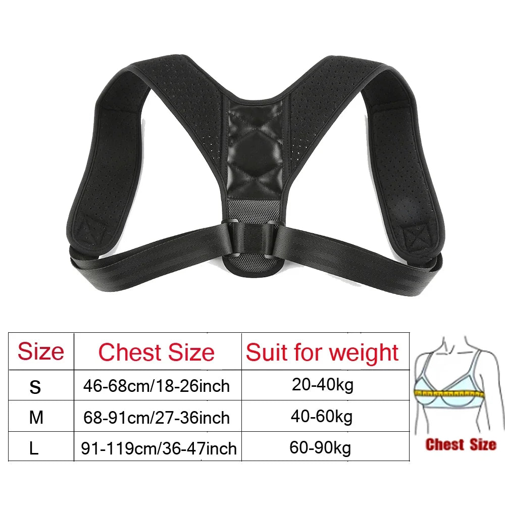 Adjustable Posture Corrector Preventing Humpback Protection Spine Pain Relief Correction Belt Women Men Back Shoulder Support