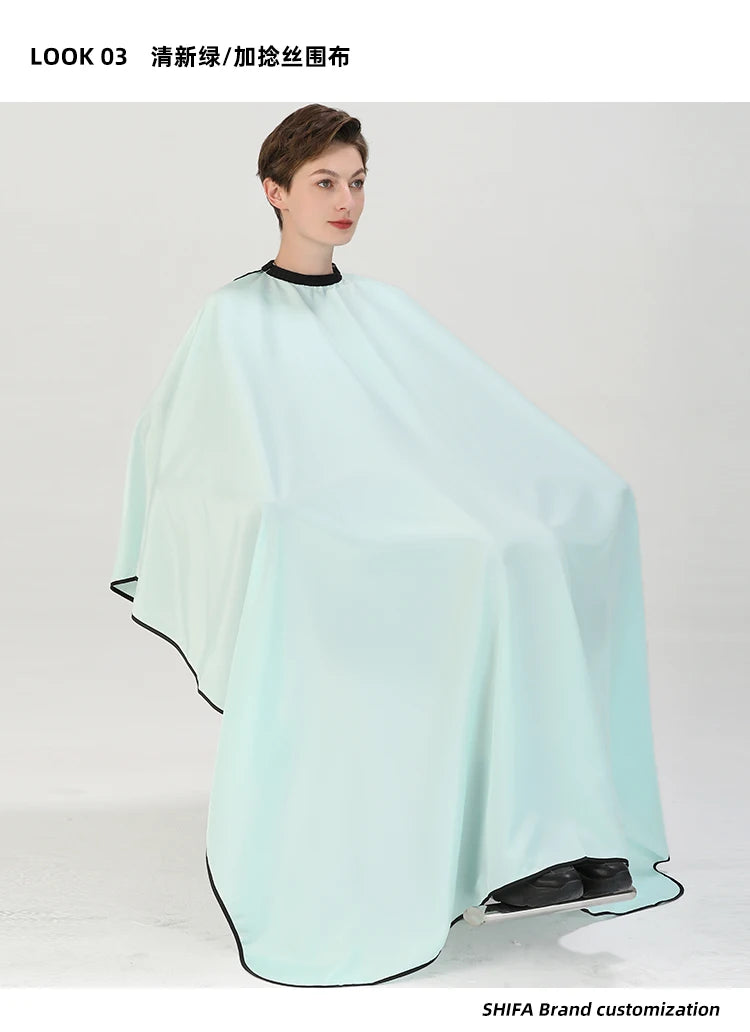 Plus Salon Professional Haircut Shawl Snap Waterproof Hairdresser Hairdressing Apron Barber Hair Cutting Dye Hair Styling Capes
