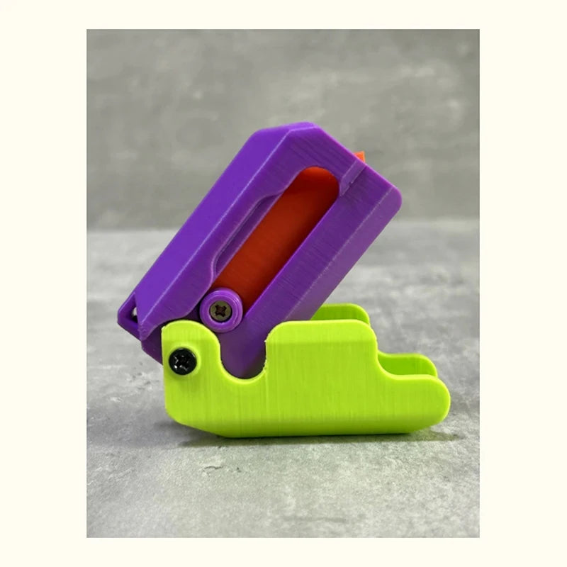 Gravity Folding Claw Knife Radish Knife 3d Printing Gravity Knife Small Radish Knife Push Card Decompression Fidget  Mini Toy