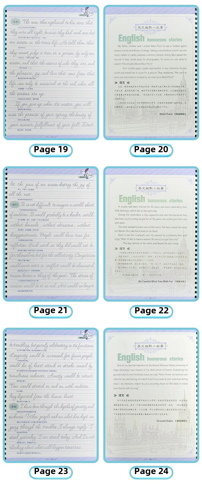 Exercises Copybook Calligraphy Practice Book Cursive Writing English Pen Chinese Calligraphy for Adult Children