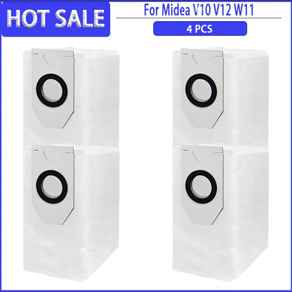 Main Side Brush HEPA Filter Mops Colth Dust Bag For Midea V10 V12 W11Robotic Vacuum Cleaner Accessories