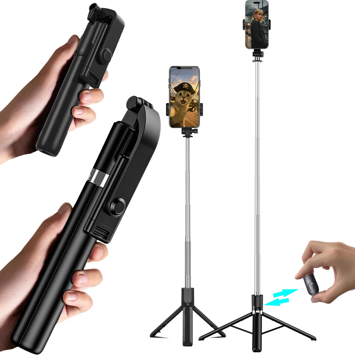 Portable Telescopic Bluetooth Selfie Stick for Live Streaming Photography and Travel A Convenient Photo-taking Gadget