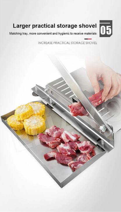 LIJAYO Commercial Manual Frozen Chicken Duck Fish Slicer Bone Cutting Tool Stainless Steel Minced Lamb Bone Meat Cutter