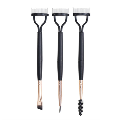 NEW Eyelash Beauty Collapsible Separator Portable Eyelash Brush Comb Mascara Curl Eye Lash Stainless Steel Eyelash Combing Tools