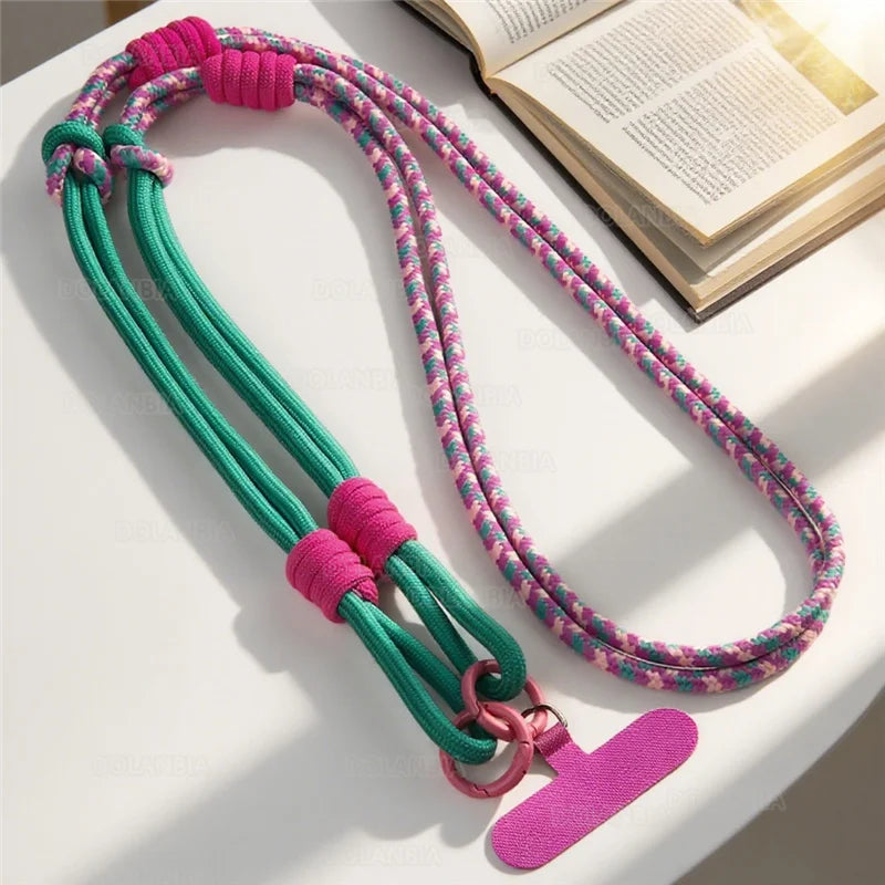 Creative 3-in-1 Mobile Phone Lanyard Wrist Strap Crossbody Hanging Neck Cellphone Chain Travel Convenience Phone Anti-loss Strap