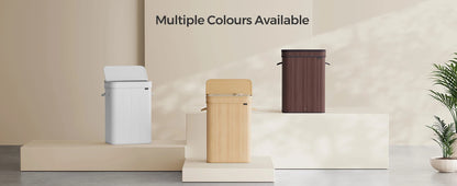 SONGMICS Laundry Hamper with Lid, Bamboo Laundry Basket, Removable Machine Washable Hamper Basket, with Handles, 72 L