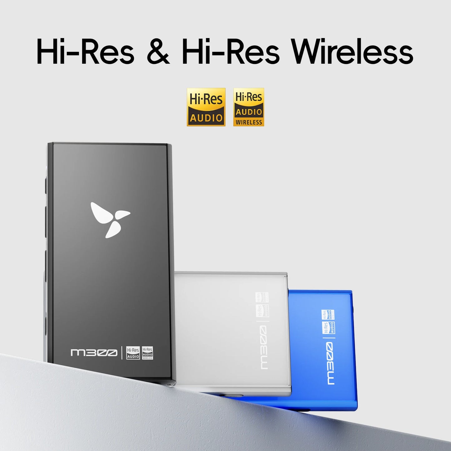 HiBy Digital M300 Android 13 Music Player MP3 HiFi Audio Bluetooth WiFi DSD256 FM Radio Dual Mic Built-in Speaker IPS 29hr 128GB