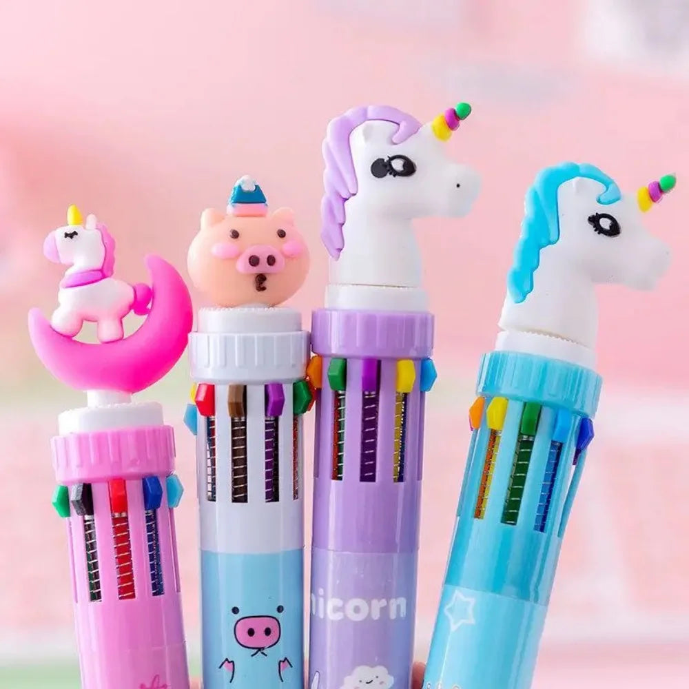 5-20 Pcs10 Color Cartoon Pen Kids Gifts Birthday Party Children's Prizes Christmas Wedding Guest Gifts Carnival Party Gift Pack