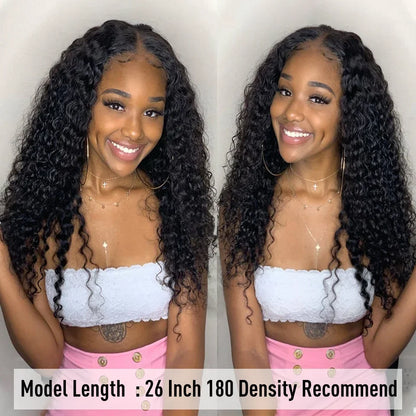 Deep Curly V Part Wig Human Hair No Leave Out Brazilian Deep Wave Human Hair Wigs for Women U Part No Glue Virgin Wigs On Sale