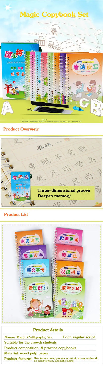 Magic Practice Learning Numbers In English Painting Practice Art Book Baby Copybook For Calligraphy Writing Kids Practice Book