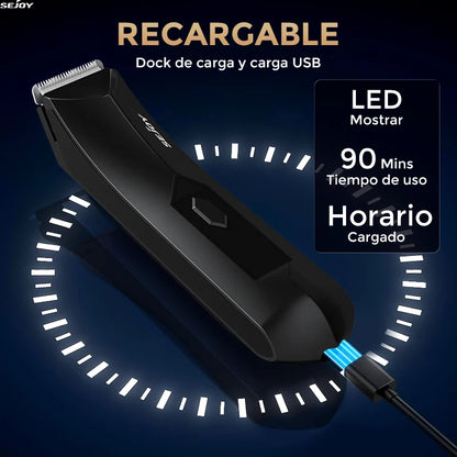 Sejoy Body Hair Trimmer Clipper for Men,Rechargeable Cordless Barber Clippers,Electric Hair Trimmer,Waterproof Beard Trimmer