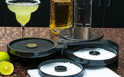 3-layer ABS Rotating Cocktail Seasoning Box, Bar Wine Accessories, Mixed Salt and Sugar Box, Bar Bartender Mixer Toolbox