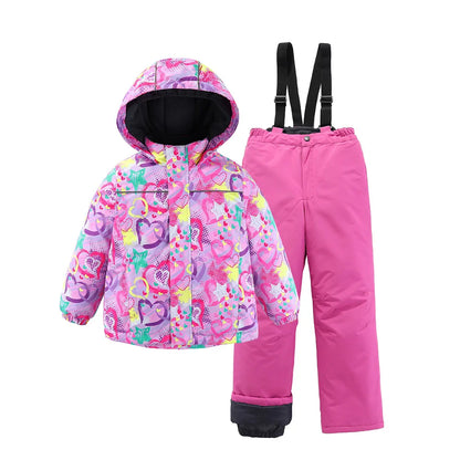 Kids Ski Suit Waterproof Snowboard Jacket & Pants Set - Boys Girls Winter Snow Gear 3-12 Years