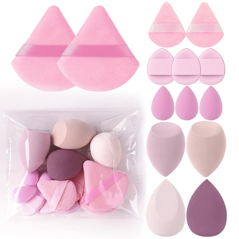 3-20PCS Makeup Brushes Set Eye Shadow Foundation Blush Highlighter Concealer Brush Female Beauty Tool Beauty Sponges Thumb Puffs
