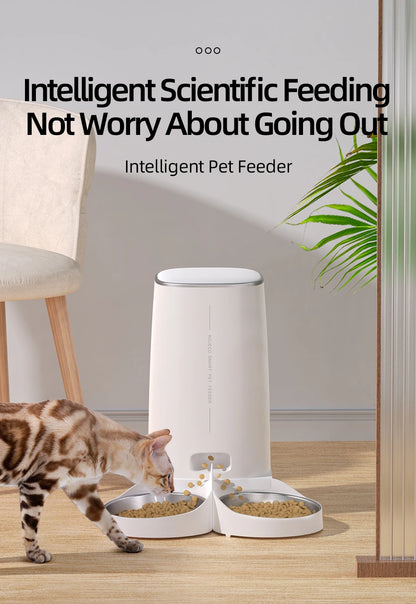 ROJECO WiFi Smart Pet Feeder — Automatic Cat & Dog Food Dispenser with App Control