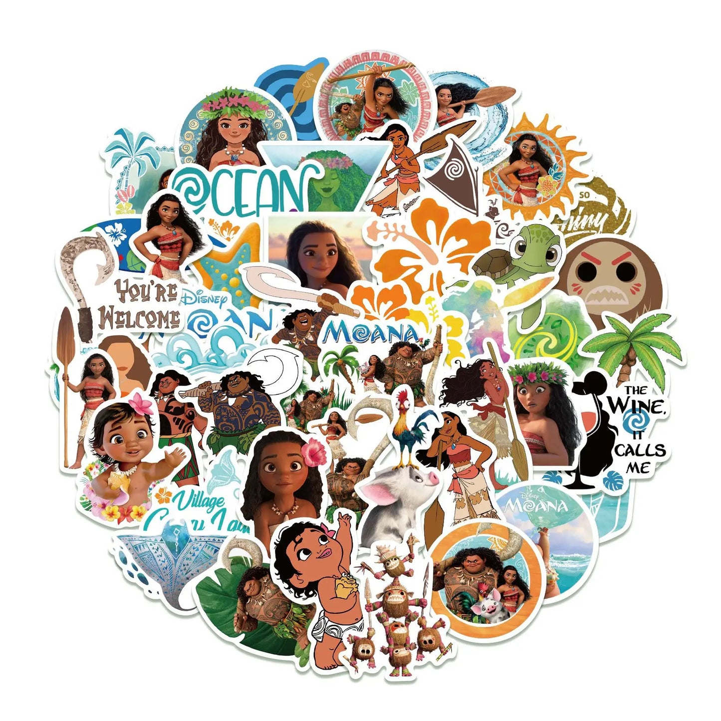 Moana 2 Party Decoration Disposable Tableware Set Paper Cups Plates Tablecloth Banner Balloon Cake Topper Gift Bag Baby Shower