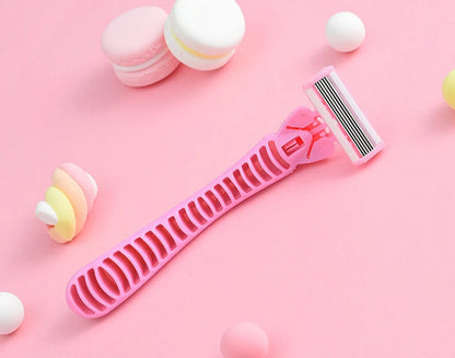 1Handle+18Blade Women's Manual Safety Razor 6Layer Stainless Steel Shaving/Hair Removal Blade Replaceable blade