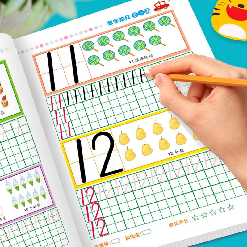 32 Pages Alphabet Tracing Workbook Educational Books Number Children Calligraphy Handwriting Copybook for Kids