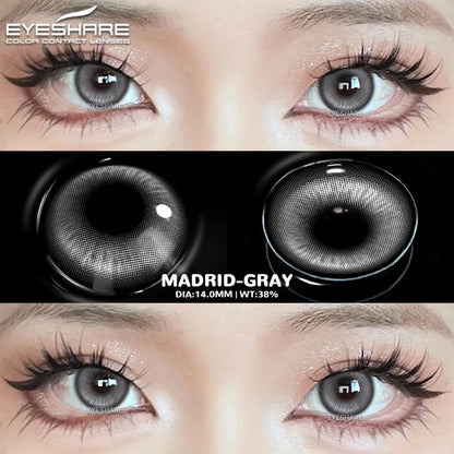 EYESHARE Cosplay White Colored Contact Lenses 2pcs Crazy Red Contact Lenses Anime Black Eye Lenses Halloween Beauty Makeup Lens