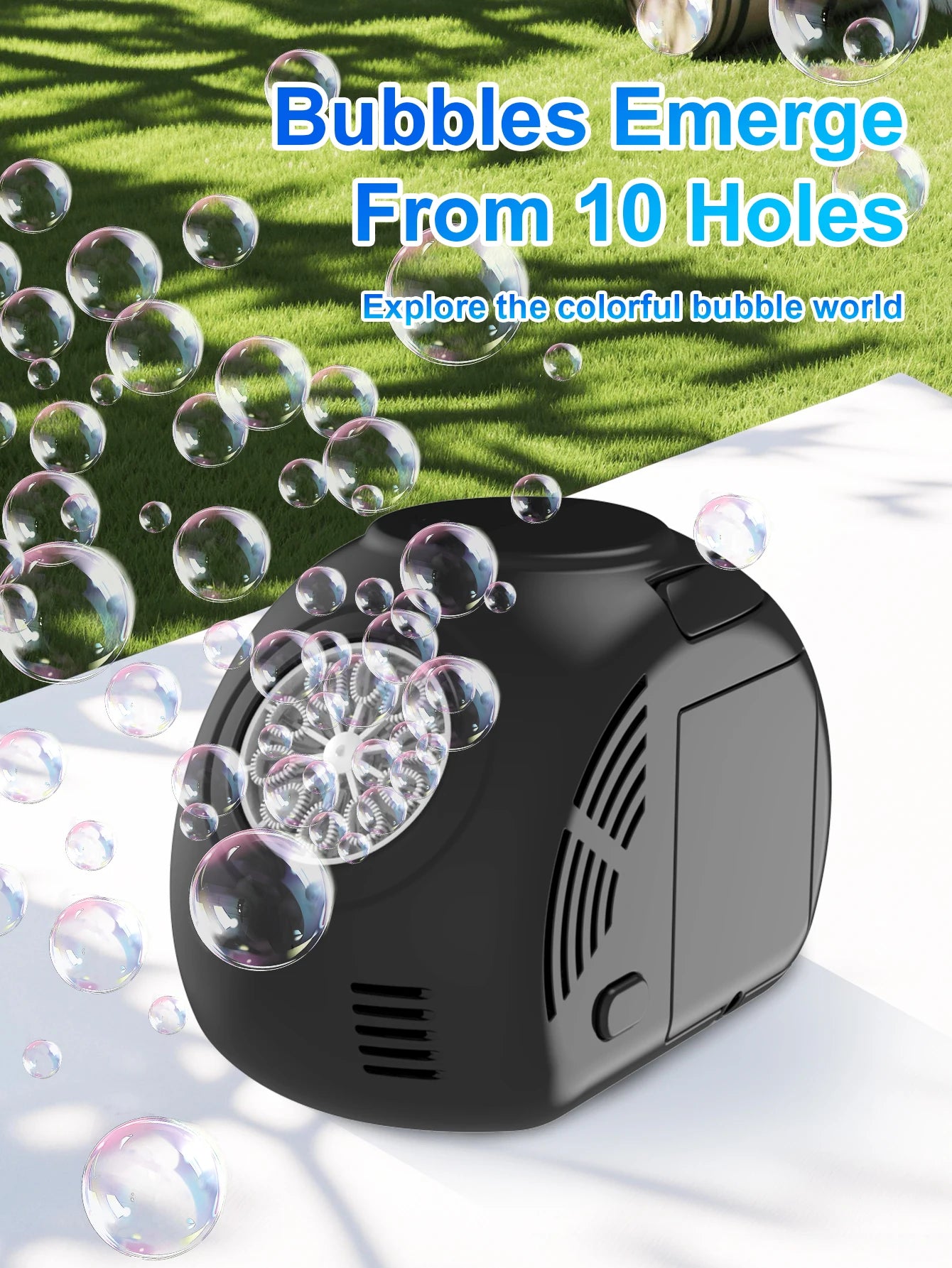 10 hole fully automatic bubble machine for children's kindergarten outdoor activities bubble toy without battery bubble water