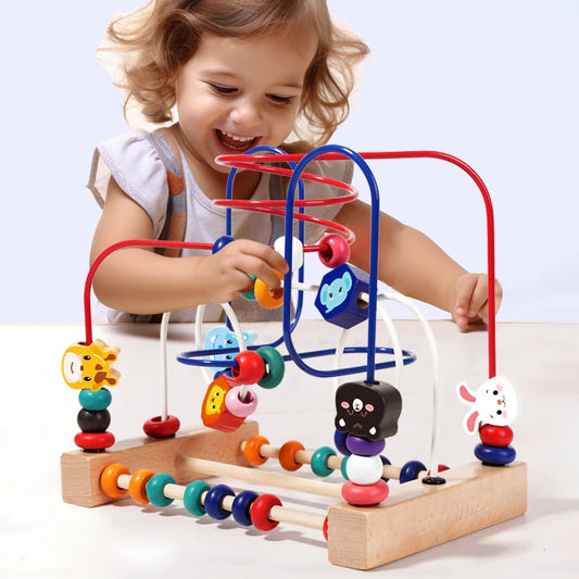 Baby Toddler Early Education Intelligence Building Blocks Beads Attention Span Toys for Boys And Girls Ages 1 to 3