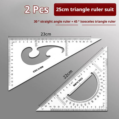 Multifunctional Triangular Ruler 18/22/27/32/37/42CM Hand-drawn Triangle Board Protractor Woodworking Interior Drawing Design