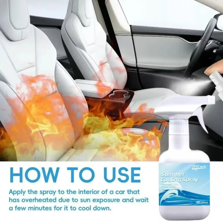 Summer Cooling Spray Car Seat Coolant Hot Days Interior Household Pool Courtyard Outdoor SportsPet Shoes Quick Cooling Agent