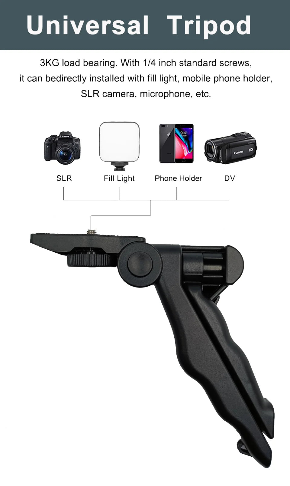 Smartphone Vlogging Kit With Tripod Phone Holder Mini Microphone LED Fill Light Starter For Live Stream Video YouTube