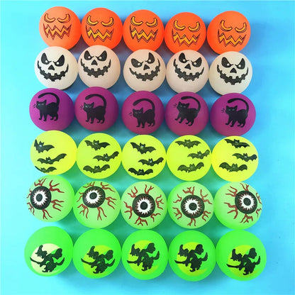 Halloween Glow in the Dark Bouncing Balls - Party Favors & Trick or Treat Gifts for Kids (10-100 Pack)