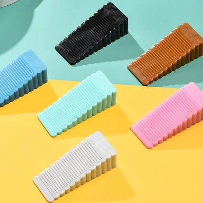 Safety Silicone Door Stop Block Wedge  Stop Door Stopper Home Offices Door Rear Retainer Impact Stopper Rubber Stops No Drill