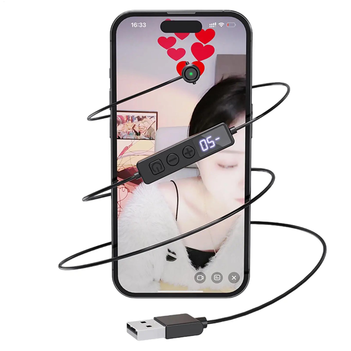 Auto Tapper Phone Clicker Adjustable Speeds Tapping Device Digital Display for Live Broadcasts Games App Testing Computer Tablet
