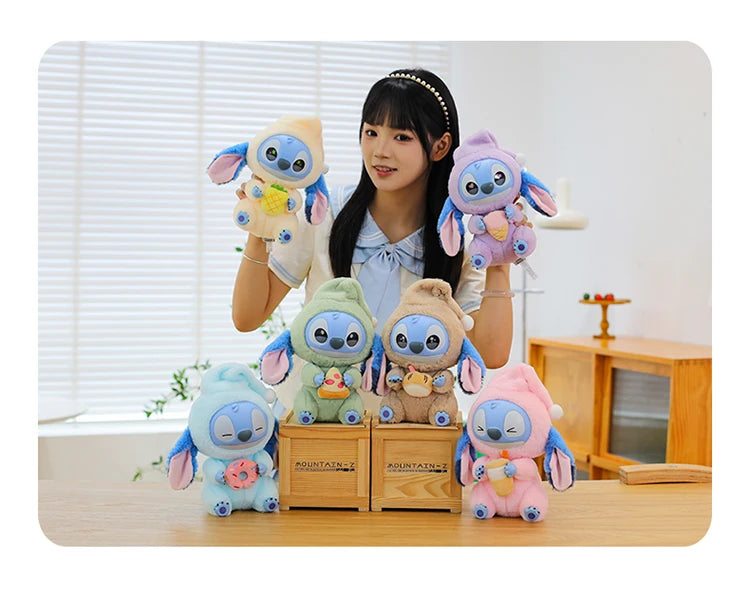 New Stitch Eat Some Thing Before Sleep Series Vinyl Blind Box Bag plush Pendant Cute Doll Mystery Box Toy Adult Birthday Gift