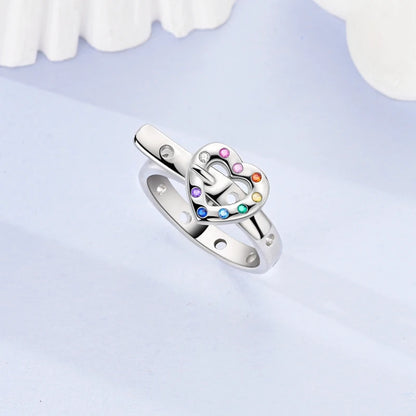 925 Sterling Silver Sparkling Zircon Ring - Classic Stackable Wedding Band for Women