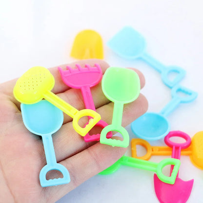Dollhouse Miniature Beach Toys 4Pcs/set Doll house decorative mini Shove Rake Sand Digging Tool Model DIY Scene
