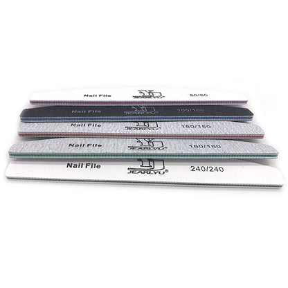 5/25Pcs/Lot Nail File Mix Color 80/100/150/180/240 Grit Professional Sandpaper Cuticle Remover Buffer Files Manicure Tool Set