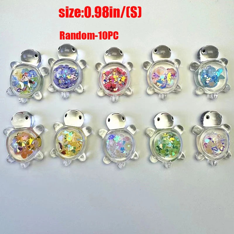 Luminous Glow-in-the-Dark Mini Turtle Party Favors - 10-50 Pack Cute Transparent Turtle Decorations for Kids Birthday Parties & Events