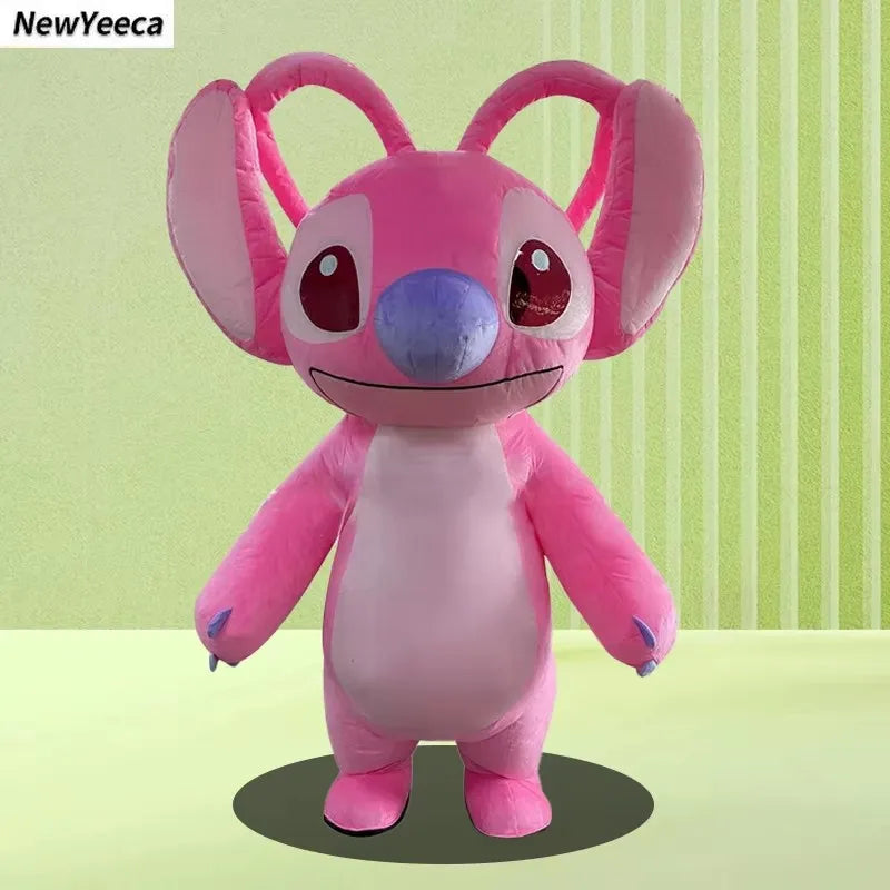 Giant Blue Stitch Inflatable Mascot Costume Disney Character Cosplay Costume Disney Advertising Fancy Dress Anime Adult Suits