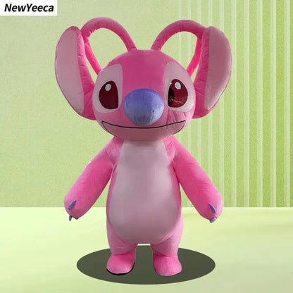 Giant Blue Stitch Inflatable Mascot Costume Disney Character Cosplay Costume Disney Advertising Fancy Dress Anime Adult Suits