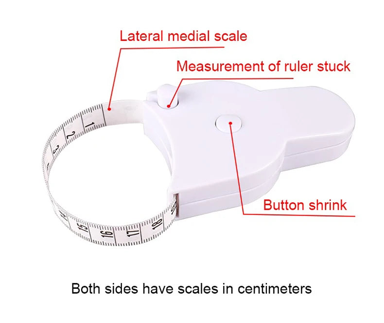 Portable Fitness Telescopic Health Tape Measure With Handle Torch Y-shaped Tape Measure Waist Circumference Tape Measure
