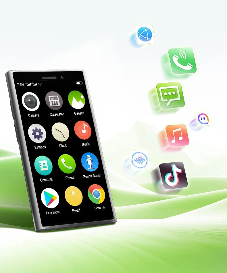 SERVO S26 Mini Android Smartphone 3G WCDMA Dual Camera 16GB ROM Play Store WhatsAPP WiFi Hotspot 2SIM Card Small Smart Cellphone