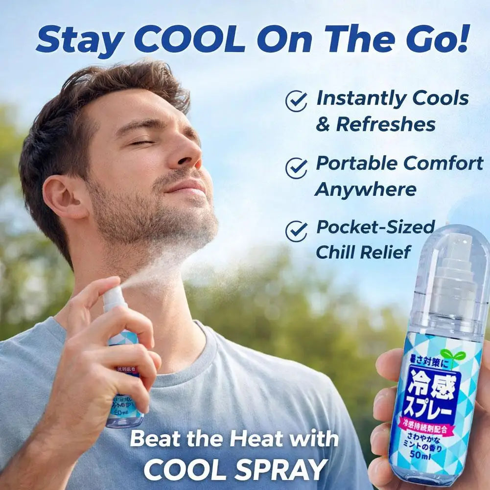 Summer 1/2/3Pcs 50ml Cooling Products Instant Long-Lasting Cooling Spray Cools the Body Face Clothes Down
