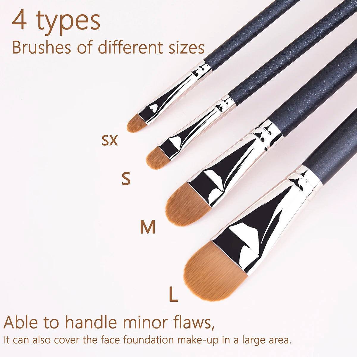 Ultra Thin Foundation Brush Lightweight and Thin Face Contour Brush Flat Contour Brush Blending Foundation Cream Makeup Brushes