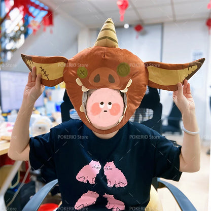 The Legend of Zelda Bokoblin Cosplay Headgear Plush Green Link Hat Zelda Shield Lizalfos Lynel Helmet Neck Costume Props Gift