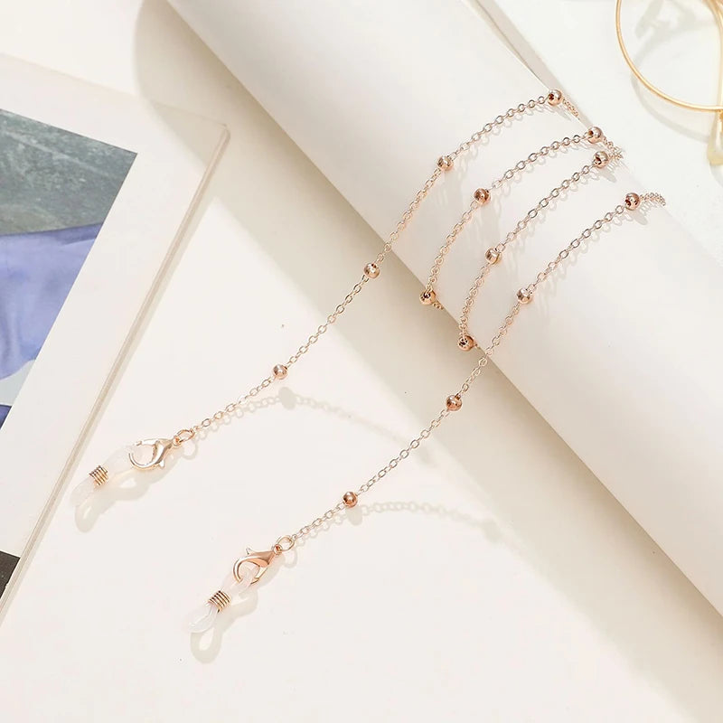 Sunglasses Masking Chains For Women Acrylic Pearl Crystal Eyeglasses Chains Lanyard Glass New Fashion Jewelry Wholesale