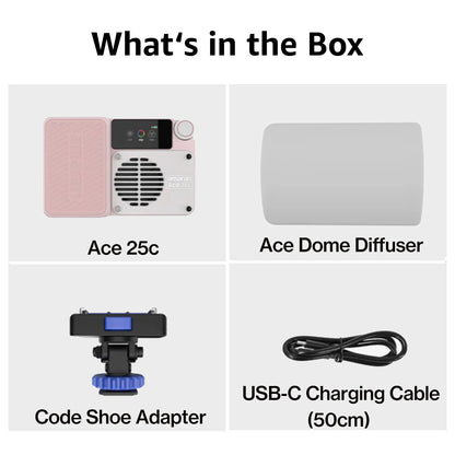 amaran Ace 25c Pocket RGBWW LED Light Full-Color Mini Video Light 2300K-10000K 4500mAh Battery with PD Fast Charging for TikTok